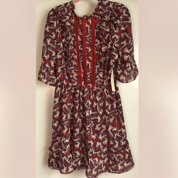 HAPPY x Nature Kate Hudson Rare Dress Butterfly Printed Size Medium - Picture 1 of 11
